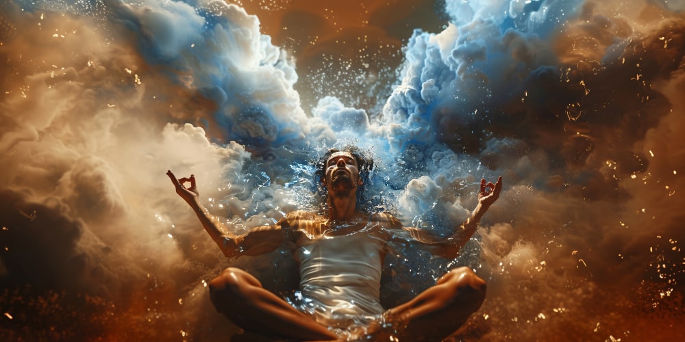 Méditation au milieu des nuages.