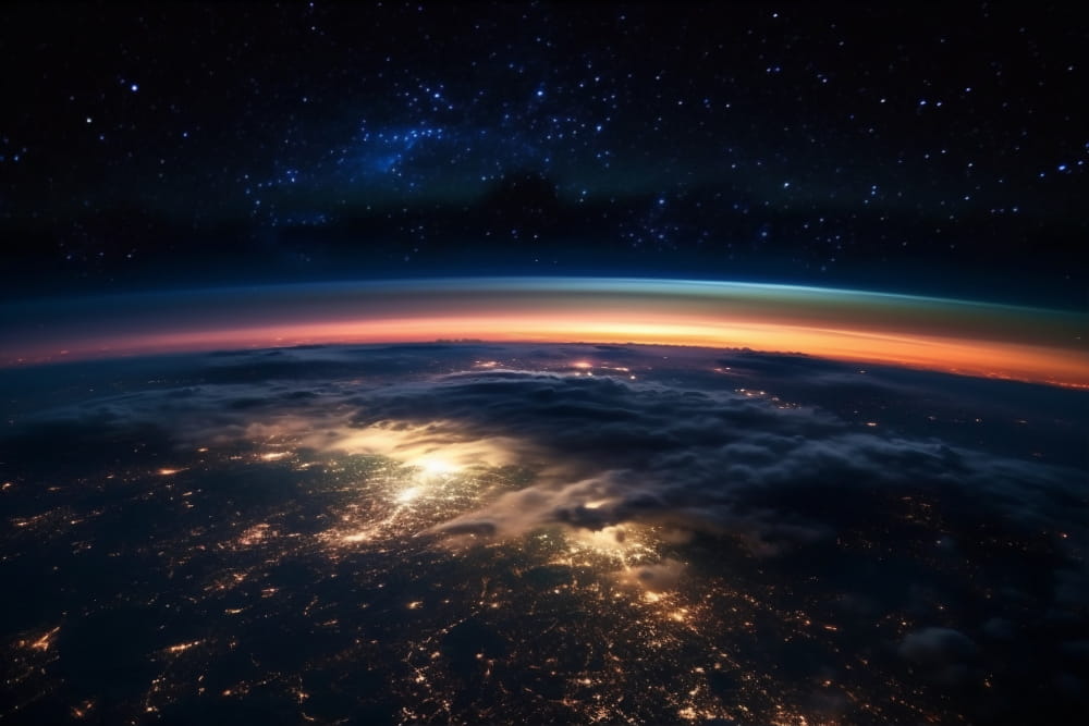 Vue de la Terre depuis l'espace